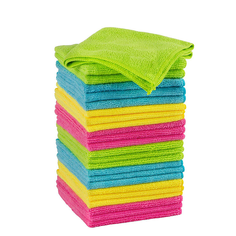 Paños de microfibra de colores para separar zonas