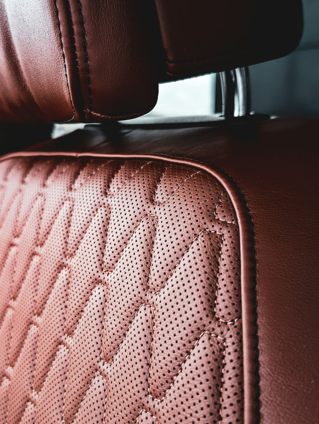 Detalle de la tapicería del asiento